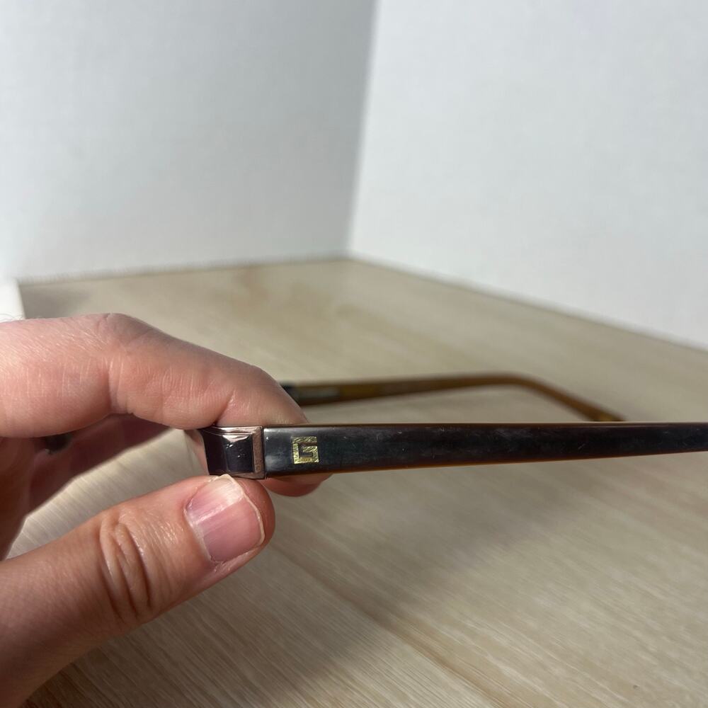 Gucci GG739 C5A Eyeglasses Brown Frames Half Rim PARTS ONLY 53-18-125 Italy - Picture 10 of 16
